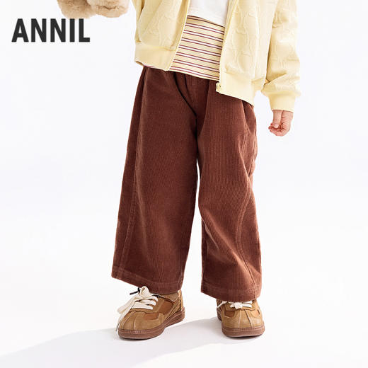 【实体店同款】女童全腰梭织长裤秋季新款安奈儿童装XG536141 商品图1