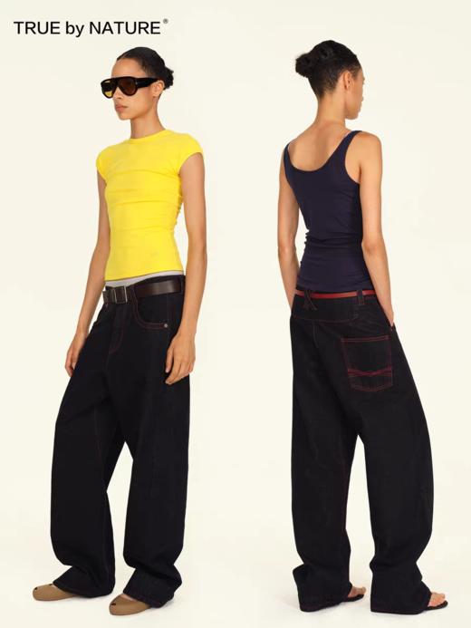 TRUE by NATURE/25SUN08/低腰阔腿牛仔裤 商品图0