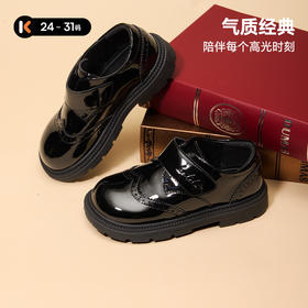 卡特兔儿童黑色小皮鞋2025秋季新品幼儿园儿童礼服鞋舞台演出鞋