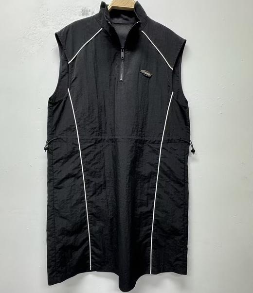 3-16 GD立领织边腰间抽绳无袖连衣裙40520（黑） 夏季 142180070321 商品图0