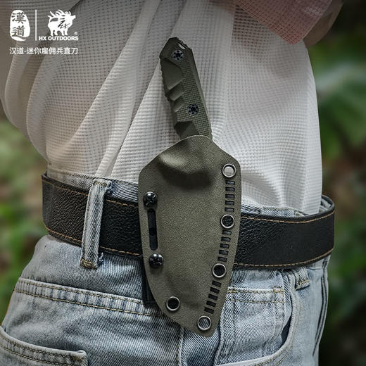 汉道-【迷你雇佣兵】D2钢高硬度战术直刀野外求生军刀户外小刀 商品图13