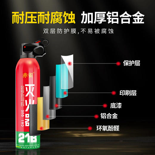 【森哥优选】车载家用灭火器 水基耐高温防爆私家车用便携年检消防器材3C认证*620ml 商品图0