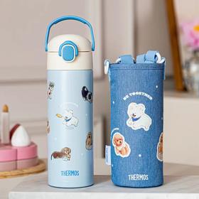 (5起少3元)THEMOS膳魔师直饮保温杯500ml萌宠系列蓝色小狗