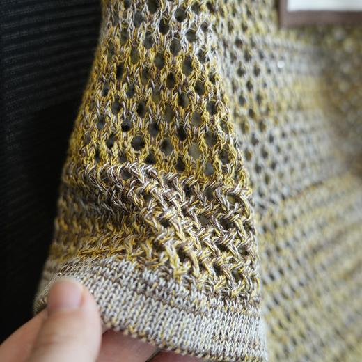 赛琳新款POLO领镂空莱赛尔天丝花纱复古衫 商品图10