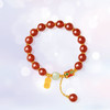 周大生红玛瑙玉髓手链女款相思豆红豆手串闺蜜送女友生日礼物 商品缩略图1