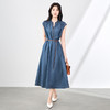 「高货wl」全新升级【铂金会员358/天猫479/差价121】(01001)洛诗琳气质莱赛尔连衣裙2025夏季法式天丝牛仔连衣裙女 商品缩略图0