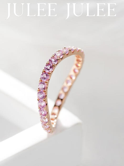 JULEE JULEE茱俪珠宝 18K玫瑰金精切蓝宝石戒指 商品图5