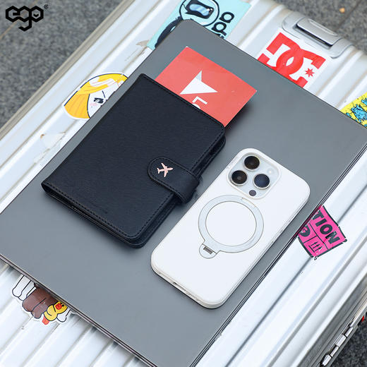 「全球定位+防盗刷+磁吸数据线充电」EGO防丢护照夹多功能出国旅行机票夹证件卡包 商品图4