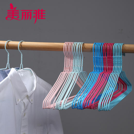 【批发】美丽雅 特惠装浸塑衣架6支装（颜色随机） 商品图2