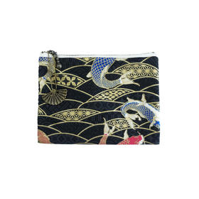 HUJI祤集Komon收纳包风の花经典烫金鲤鱼