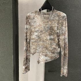 (无配饰)NCS不规则扎染长袖T恤50220 春季 995301072042