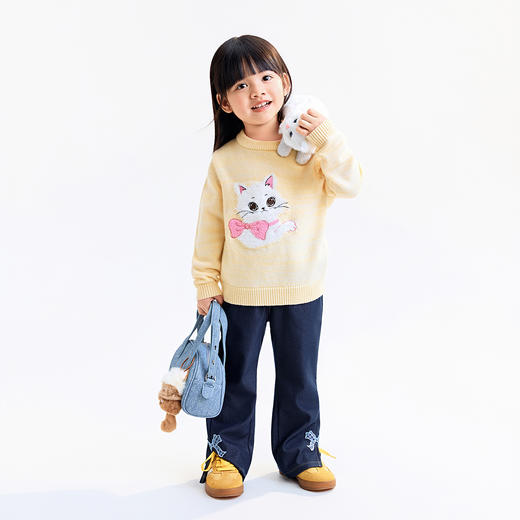 【实体店同款】女童圆领针织衫秋季新款安奈儿童装XG534119 商品图3