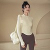 跃牌【轻匀系列】瑜伽服长袖女立领半拉链修身运动上衣t恤薄款透气健身服CX639 商品缩略图3