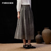 设计师品牌FAMECOCO炒色天丝亚麻伞裙A字半身裙25夏新FAD3HA025 商品缩略图2
