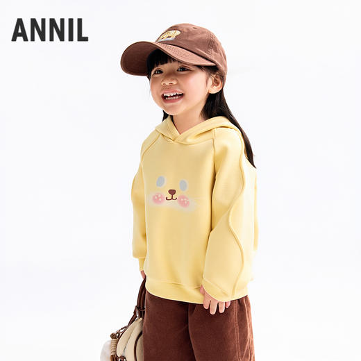 【实体店同款】女童带帽长袖卫衣秋季新款安奈儿童装XG531206 商品图1