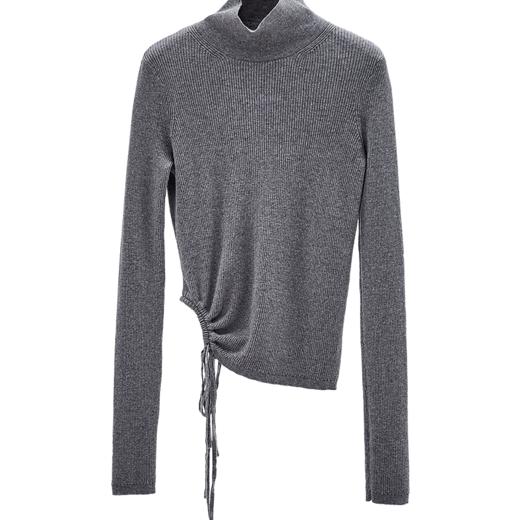 SPS毛织女羊毛季气质半高领针织抽绳上衣 商品图3