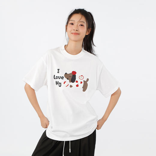 情侣款短袖基本款男女同款T恤纪念日百货门店同款163299078 商品图1