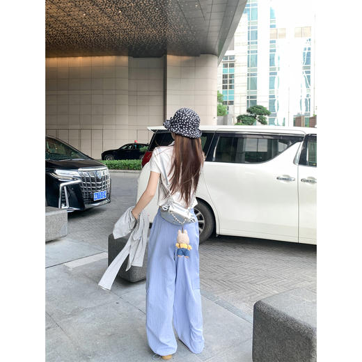 <曾小咸推荐>现货秒杀！卖完不补 ！微信打折价！蓝色条纹休闲裤束脚裤 日常179.99 立减80 秒杀99.99！ 商品图4