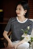新款扬子毛纱天丝波浪条纹显瘦针织衫 商品缩略图0