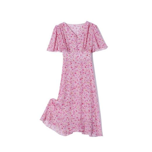 「高货kbnq」全新升级【铂金会员514/天猫699/差价185】(03029)洛诗琳气质桑蚕丝连衣裙2025夏季超高腰显瘦印花真丝裙 商品图4