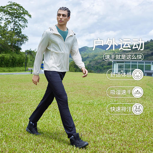 松紧长裤男 舒适透气吸湿速干 户外运动跑步登山徒步 CHF252011 商品图4