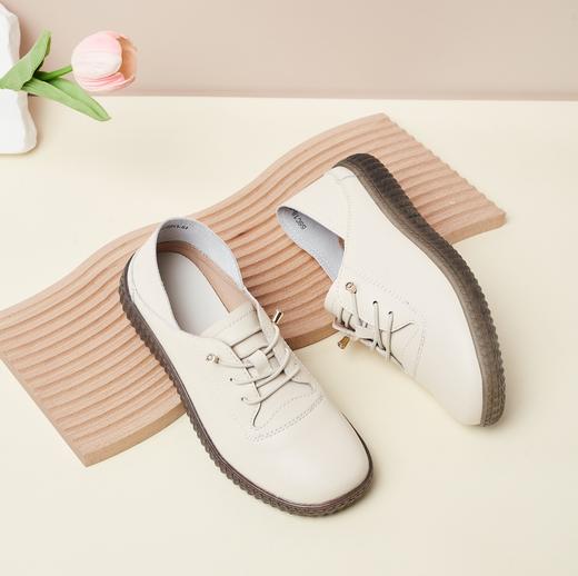 步印【舒适百搭】真皮圆头一脚蹬豆豆鞋2502 商品图5