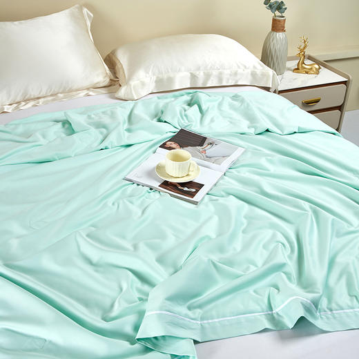 【维科家纺】琼芳可水洗天雪棉双宫桑蚕丝夏被-蔚蓝 商品图1