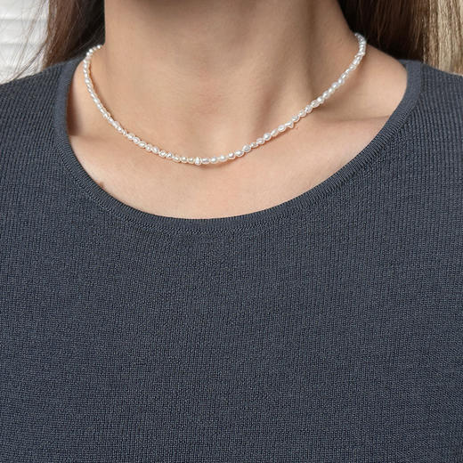 佐奈美（SANAMI）925银米粒巴洛克淡水珍珠项链 商品图1