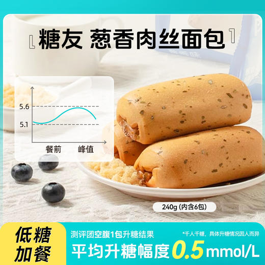 糖友饱饱葱香肉松欧包 240g/袋（6枚） 商品图0