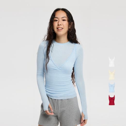 oneup羊毛v领吊带 商品图0