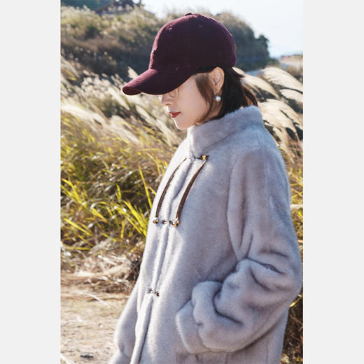 新中式仿貂绒外套 商品图0