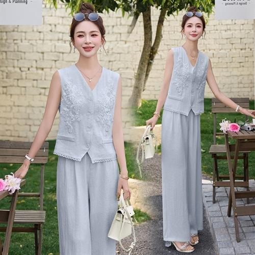 重工艺气质精美别致，绝色套裤两件套HR-HMQY137 商品图2