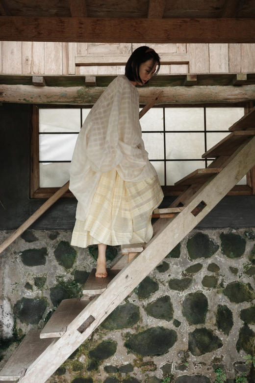 “小雏菊”真丝棉色织-超大幅摆裙 商品图13