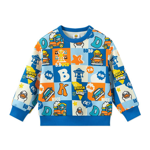 B.Duck小黄鸭童装春秋圆领卫衣90-130 BF3408063 商品图3