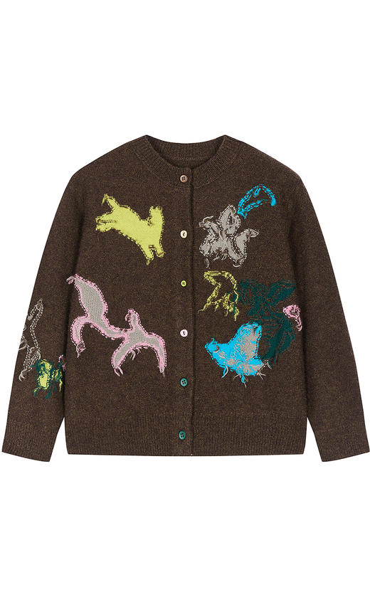 jnby   25年秋款  短款开襟毛衫  1P8310210 商品图0