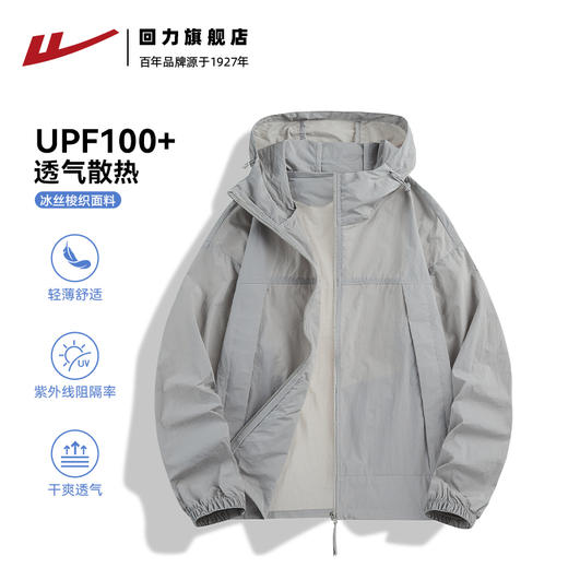 【男女款】回力防晒衣男款2025夏季新款原纱冰丝防紫外线透气外套钓鱼防晒服 商品图8