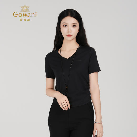 【三色可选】乔万尼基础衣橱系列轻柔棉感T恤EZ2C128 商品图2