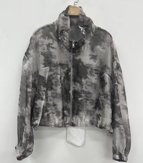 MZ立领晕染抽绳风衣外套（灰） 夏季 152090080321