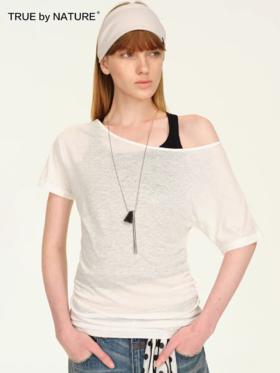 TRUE by NATURE/25SUT11/轻薄微透短袖T恤女