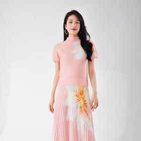 「自」全新升级【铂金会员183/天猫249/差价66】(13840)洛诗琳新款印花Ｔ恤2025夏季高级感修身弹力气质百搭上衣