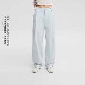 oneup调节裤脚直筒裤