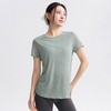 跃牌【轻匀系列】竹节纱夏季透气瑜伽T裇镂空美背运动上衣女瑜伽服圆领健身短袖夏UTX41025 商品缩略图3
