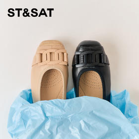 星期六职场舒适简约扣饰单鞋SSD1111135