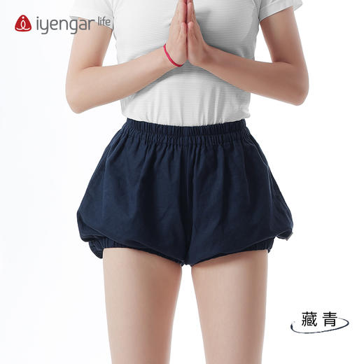 艾扬格 life C2120棉麻灯笼瑜伽男女同款短裤 无口袋 轻薄透气 舒适包裹自在 伸展零负担 商品图1
