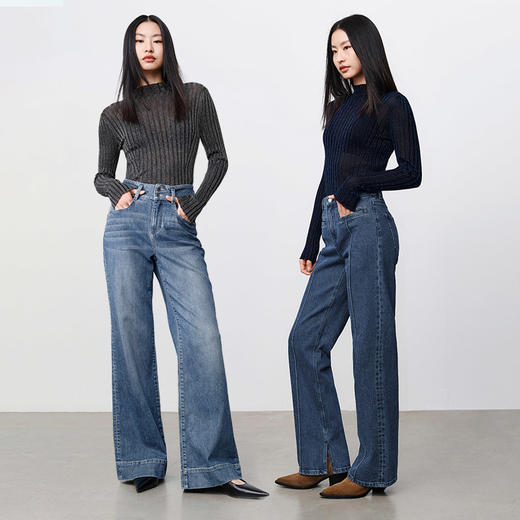 simplepieces冬季新品SPS毛织女高领长袖针织衫 商品图4