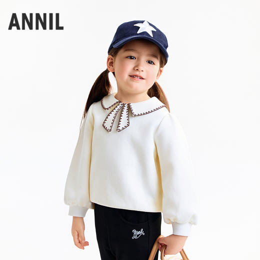 【实体店同款】女童翻领长袖卫衣秋季新款安奈儿童装XG531217 商品图2