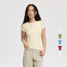 oneup羊毛插肩短袖