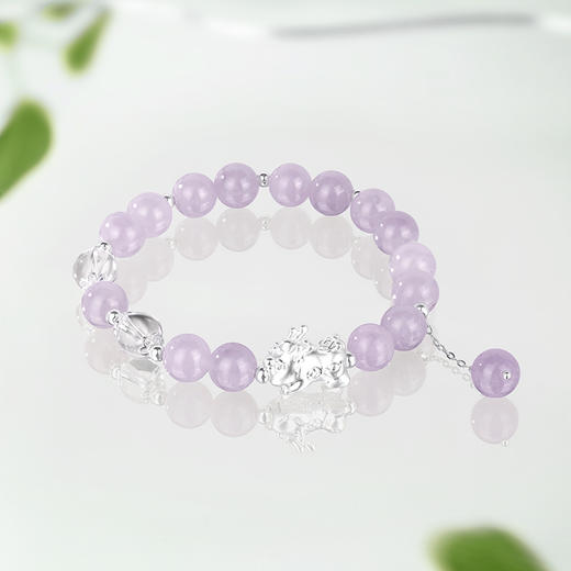 金六福吉祥S999银九紫离火转运珠紫水晶手串JLFYSL0199★ 商品图6