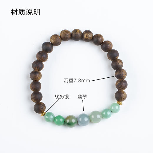 xy0467沉香+翡翠单圈手串 商品图9
