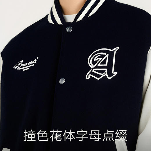 gxg.jeans男装 学院风撞色拼接宽松棒球领夹克外套男 25年秋热卖 商品图4